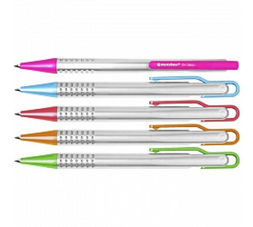 Ручка шарик/автом."Darvish"синий стер. корпус серебристый с цветными вставками, Китай