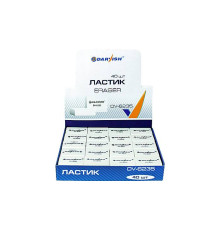 Ластик Дарвиш прямоугольный белый.(24х18х8 мм) Китай