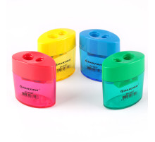 Точилка пласт. "Darvish" 2 отдел. с контейнером (овал), Китай