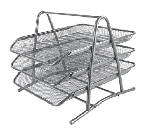 Лоток горизонтальный металл. серебро на 3 лотка Darvish 280*250*300мм, Китай