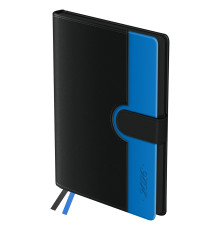 Ежедневник A5, 176 л., датированный 2026,кожзам, цв срез, магнитный клапан, Glace. Blue,синий, Китай