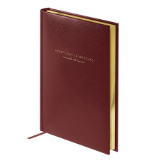 Ежедневник А5, 136 л., недатированный, кожзам, золотой срез,"Dallas", коричневый, Китай