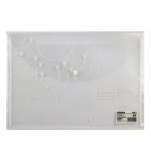 Папка конверт на кнопке  А4 "Deli" прозр.,180 мкм, Китай