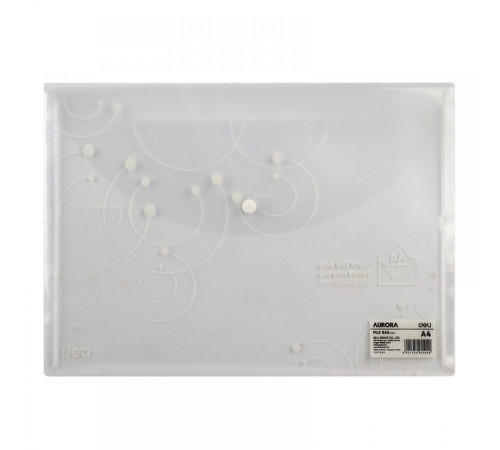 Папка конверт на кнопке  А4 "Deli" прозр.,180 мкм, Китай