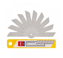 Лезвия 18 мм для ножей DELI, сталь цв. серебро,в пластиковом пенале, 10шт./уп.,Китай