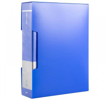 Папка 100 файлов A4, Deli,  64мм, 1,05мм, синяя, Китай