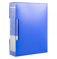 Папка 100 файлов A4, Deli,  64мм, 1,05мм, синяя, Китай