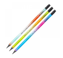 Карандаш ч/г НВ с ластиком Дели Enovatio (ассорти пластик,трехгранный, заточенный).Китай