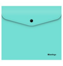 Папка-конверт А5+ с кнопкой Berlingo Instinct  200мм, мятный. РФ