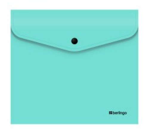 Папка-конверт А5+ с кнопкой Berlingo Instinct  200мм, мятный. РФ
