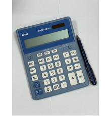Калькулятор 12р. настольный DELI 202,2*158,5*31,3 мм, Голубой, Китай