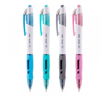 Ручка шарик/автомат Deli Arris, Linfini,линия 0,7мм, грип, синяя, корпус ассорти, Китай