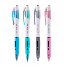 Ручка шарик/автомат Deli Arris, Linfini,линия 0,7мм, грип, синяя, корпус ассорти, Китай