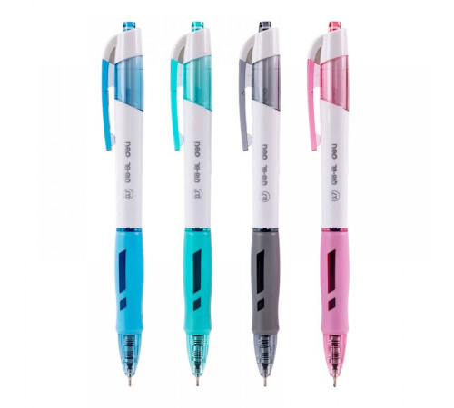 Ручка шарик/автомат Deli Arris, Linfini,линия 0,7мм, грип, синяя, корпус ассорти, Китай