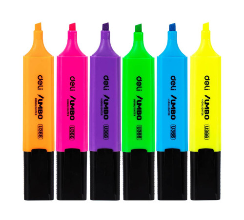 Набор маркеров-текстовых 6 цвета 1-5 мм Deli Jumbo , Китай