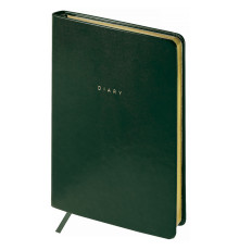 Ежедневник 136 л., A5, недатированный, зеленый, зол.срез,Китай