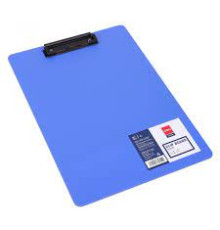 А4 Доска-планшет DELI с верхним приж. А4 пластик, синий, Китай