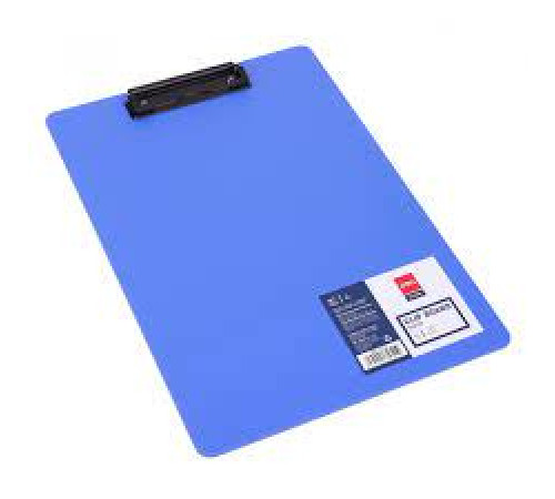 А4 Доска-планшет DELI с верхним приж. А4 пластик, синий, Китай