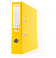 Папка регистратор А4, ПВХ Эко, 75 мм. "Deli" желтый,р/б, Китай