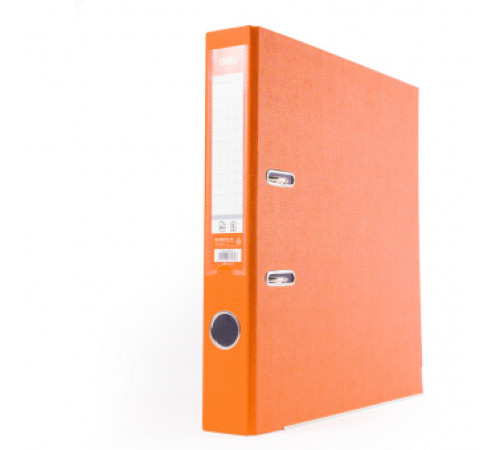 Папка регистратор А4, ПВХ Эко, 50 мм."Deli" оранжевый, Китай