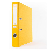 Папка регистратор А4, ПВХ Эко, 50 мм."Deli" желтый,р/б,  Китай