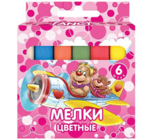 Мелки цветные Fancy, 6 шт., 6 цветов.РФ