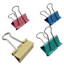 Зажим для бумаг 32 мм цветной, (12шт/уп),Китай