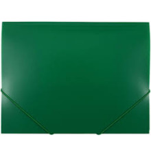 Папка пластиковая на резинке А4 OfficeSpace, толщина пластика 0,5 мм, зеленая, РФ