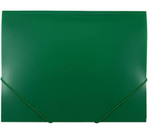 Папка пластиковая на резинке А4 OfficeSpace, толщина пластика 0,5 мм, зеленая, РФ