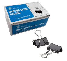 Зажим для бумаг 51 мм черный, (12шт/уп),Китай