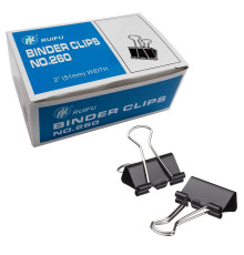 Зажим для бумаг 51 мм черный, (12шт/уп),Китай