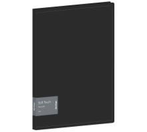 Папка с пружинным скоросшивателем Berlingo "Soft Touch" А4, 17мм, 700мкм, пластик,черная. РФ