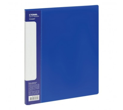 Папка с пружинным скоросшивателем Berlingo "Soft Touch" А4, 17мм, 700мкм, пластик, синяя. РФ