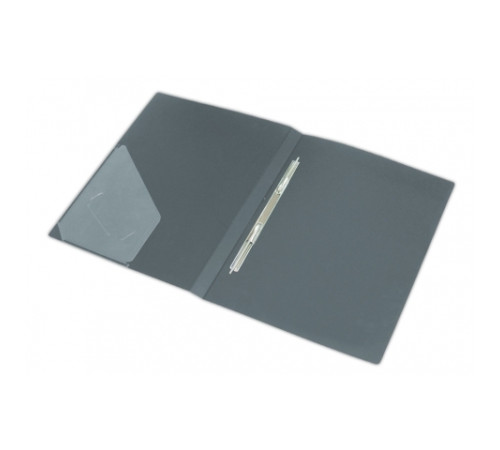 Папка с пружинным скоросшивателем Berlingo "Soft Touch" А4, серая, 17мм, 700мкм, пластик, с карм. РФ