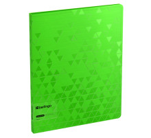 Папка пластиковая с боковым зажимоми карманом  А4, 17мм 1000 мк Berlingo "Neon",зелёный неон,РФ