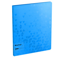 Папка пластиковая с боковым зажимоми карманом  А4, 17мм 1000 мк Berlingo "Neon",голубой неон,РФ