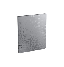 Папка пластиковая с боковым зажимом и карманом А4,17мм,1000 мкм Berlingo"Metallic" Серебрян.метал,РФ