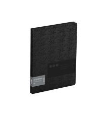 Папка c зажимом Berlingo "DoubleBlack" А4, пласт., 17мм, 600мкм, черн., с внутр. карм., Китай
