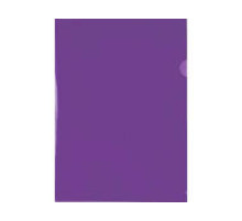 Папка-уголок пластиковая OfficeSpace А4, 0,15 мм, прозрачная фиолетовая,РФ