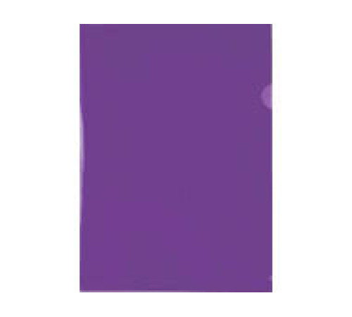 Папка-уголок пластиковая OfficeSpace А4, 0,15 мм, прозрачная фиолетовая,РФ