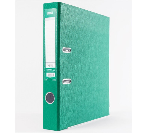 Папка регистратор А4, ПВХ Эко, 50 мм."Deli" зелёный, Китай