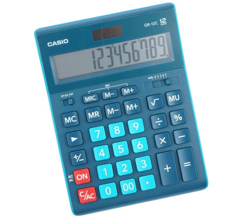 Калькулятор 12р GR-12 Casio  темно-зеленый. 35*155*209мм, Филиппины
