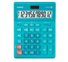Калькулятор 12р GR-12 Casio голубой. 35*155*209мм, Филиппины