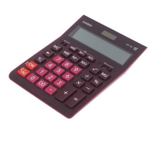 Калькулятор 12р GR-12 Casio бордовый. 35*155*209мм, Филиппины