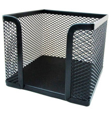 Подставка (бокс) 97*97*8 мм для бумаг металлическая, черная сетка  GROSS, Китай