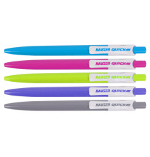 Ручка шарик/автомат.стерж.синий HAUSER Quick,корпус ассорти,  Индия