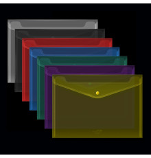 Папка конверт A5, на кнопке, желтый, Hua Jie, Китай