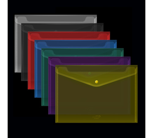 Папка конверт A5, на кнопке, черный, Hua Jie, Китай