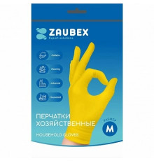 Перчатки хозяйственные латексные р-р M Zaubex ,Китай