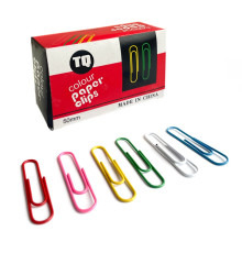 Скрепки цветные 50 мм, GROSS полимерное покрытие,  100 шт/уп.,Китай